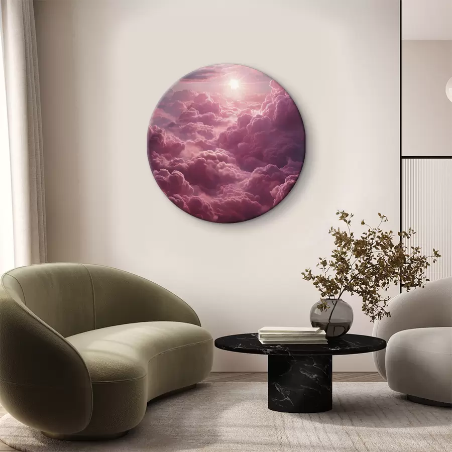 Pilt Lillad ja roosad pilved, eeterlik, päikeseloojang, realism r39970