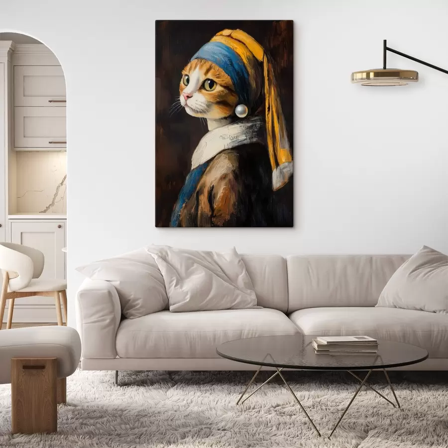 Pilt Kass koos pärlkõrvarõngaga s42107