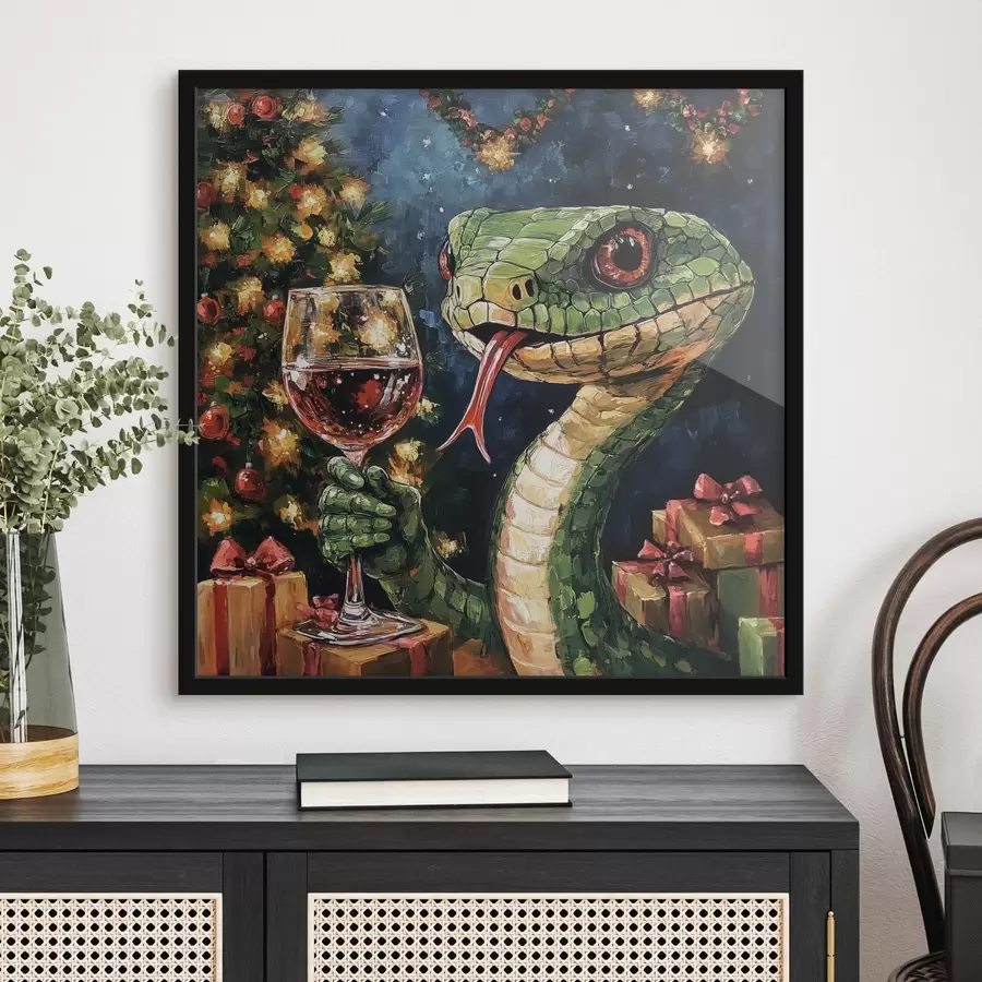 Fototapeedid Madu tähistab uut aastat klaasi veiniga f42106