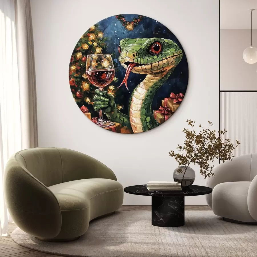 Pilt Madu tähistab uut aastat klaasi veiniga r42106