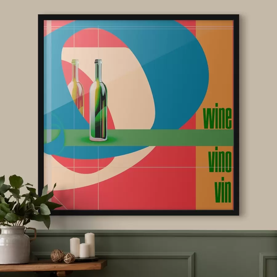 Fototapeedid Veinipudel värvilisel taustal f37639