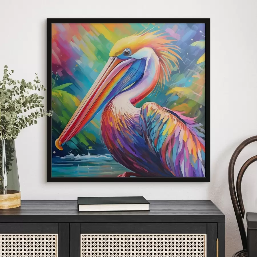 Fototapeedid Elav pelikan värvilises keskkonnas f39054