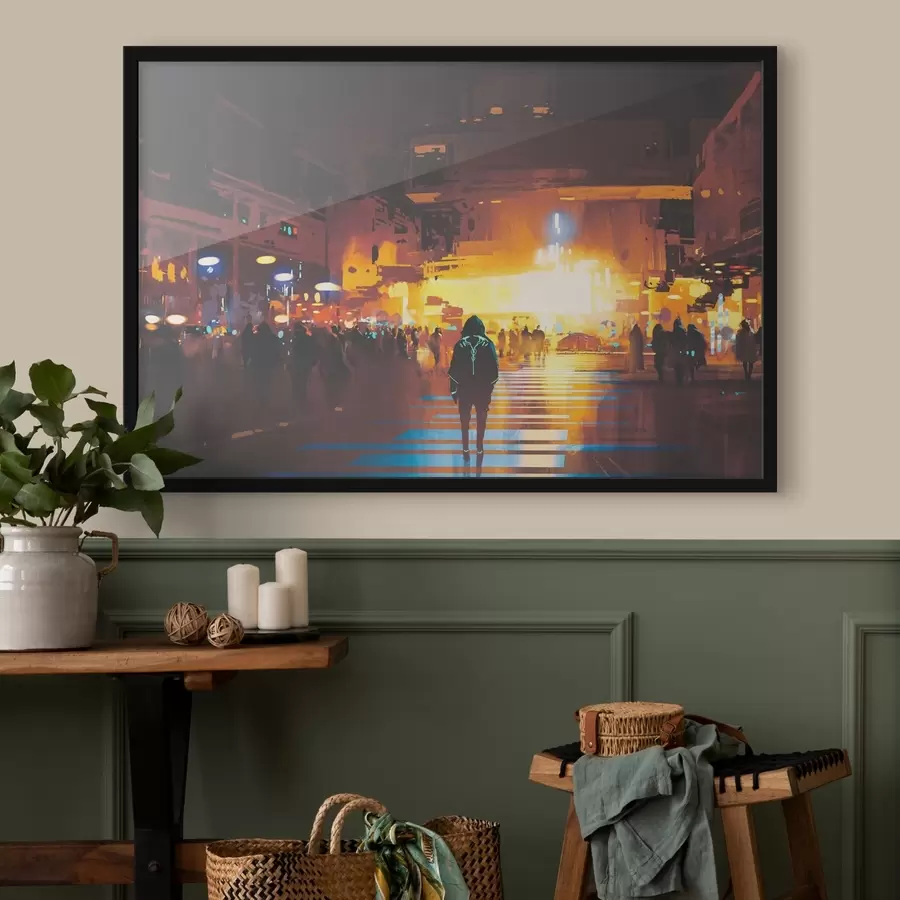 Fototapeedid Inimene kõnnib mööda tänavat f37104