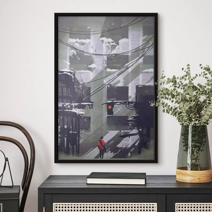 Fototapeedid Punane tuli linnas f37098