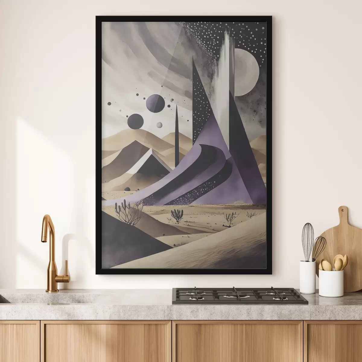 Plakat Lilla ja valge kõrbemaastik f37359