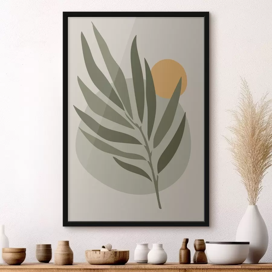 Fototapeedid Roheline leht kollase ringiga f37442