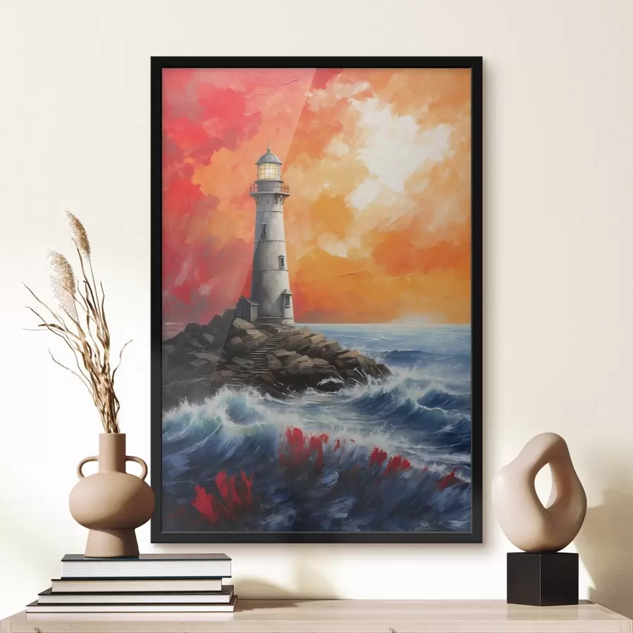 Fototapeedid Majakas kaljusaarel f37808