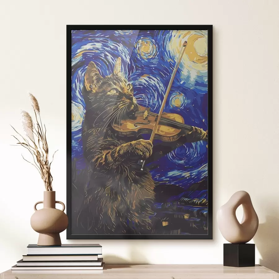 Fototapeedid Kass mängib viiulit f38265