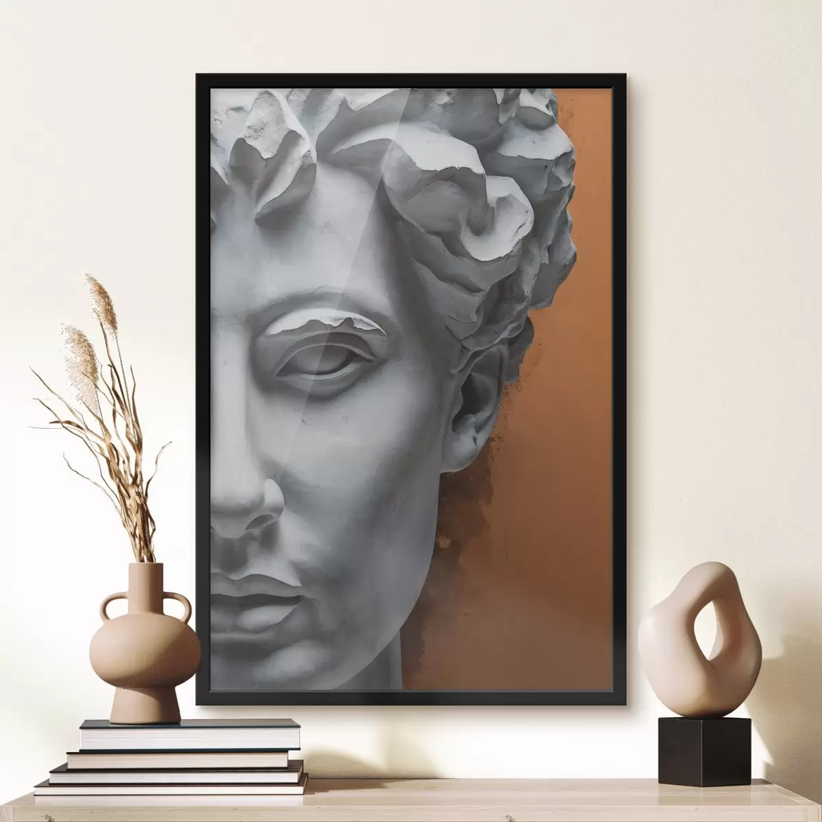 Plakat Mehe nägu kujutav kuju f38433