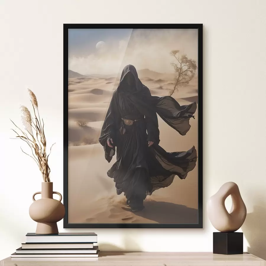 Fototapeedid Salapärane rändaja kõrbe liivadel f38586