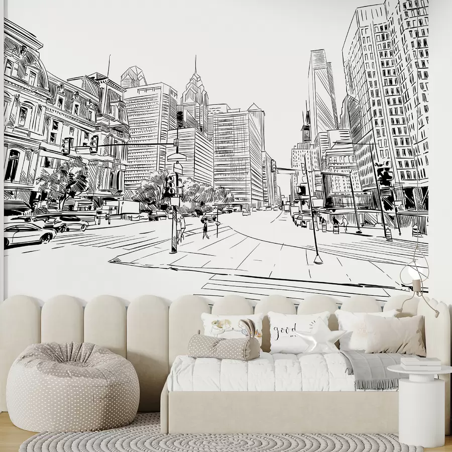 Fototapeedid Hoone, päevane e pilvelõhkuja u51069