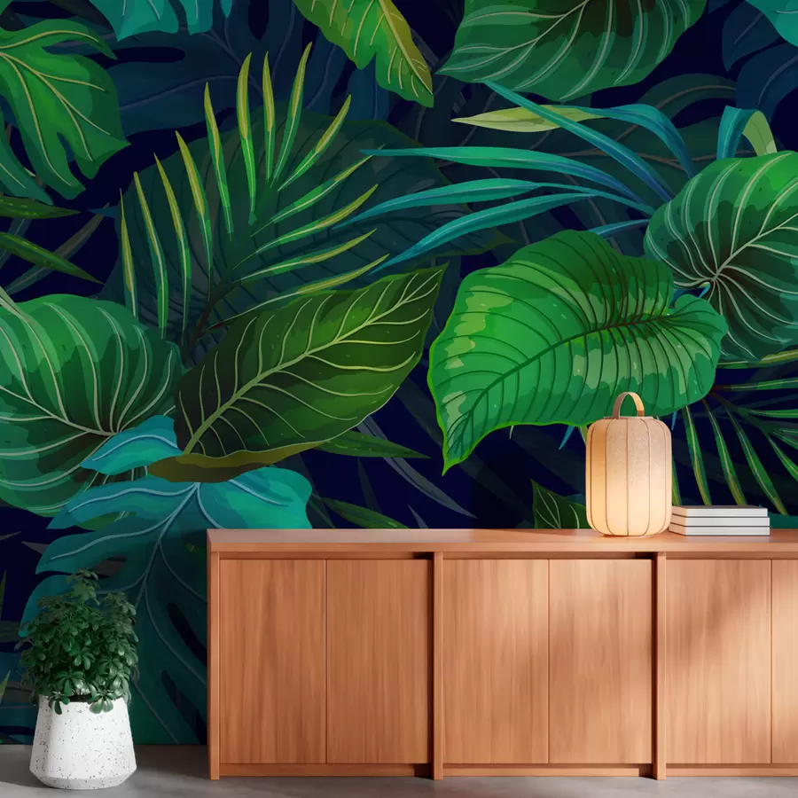 Fototapeedid Mahlakad troopilised lehed u51864