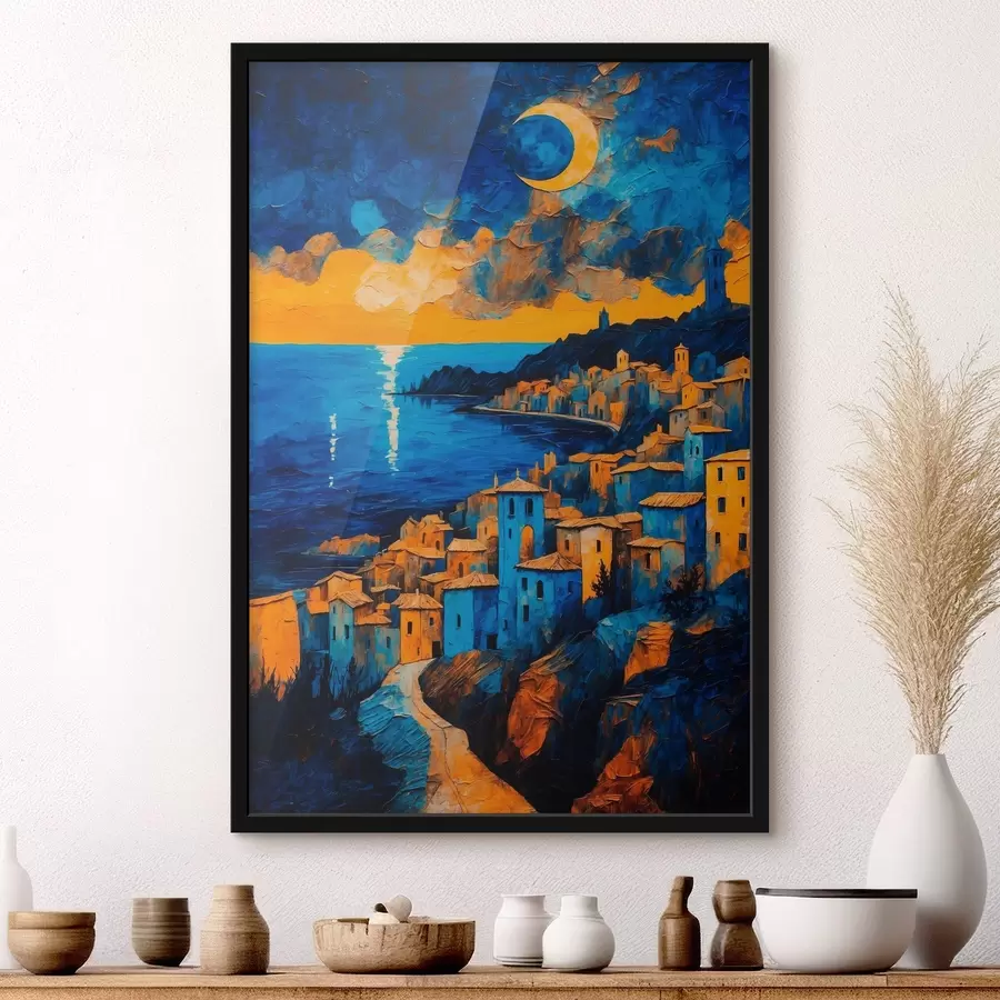 Fototapeedid Rahulik küla poolkuu all f38999