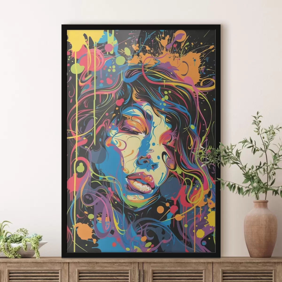 Plakat Eredad värvitoonid tantsivad lõuendil f39034