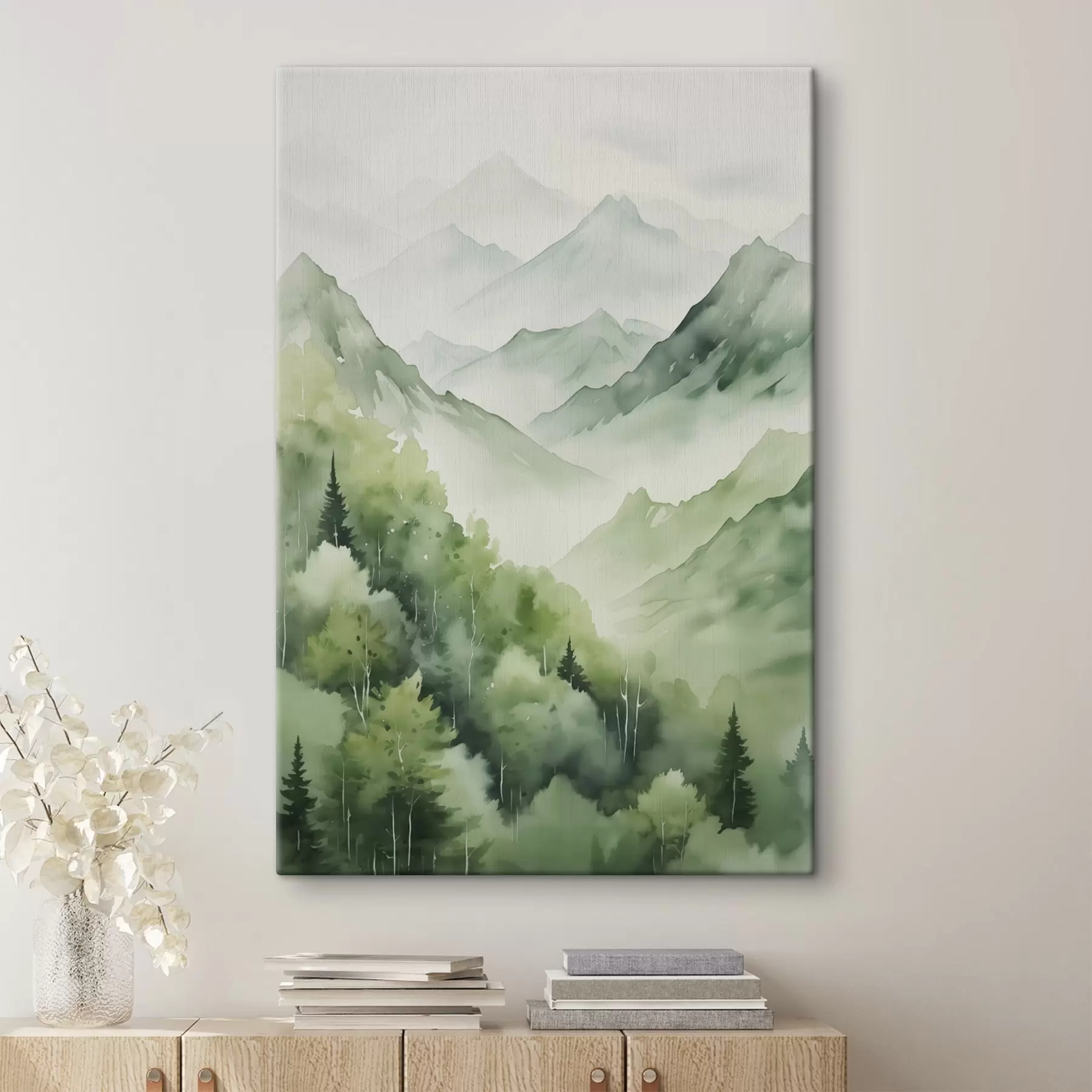 Fototapeedid Lehtpuumets mägedes imitatsioon akvarellist s42122