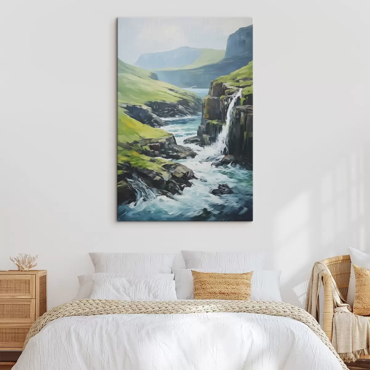 Pilt Jõe vahel fjordide imitatsioon maali s42125