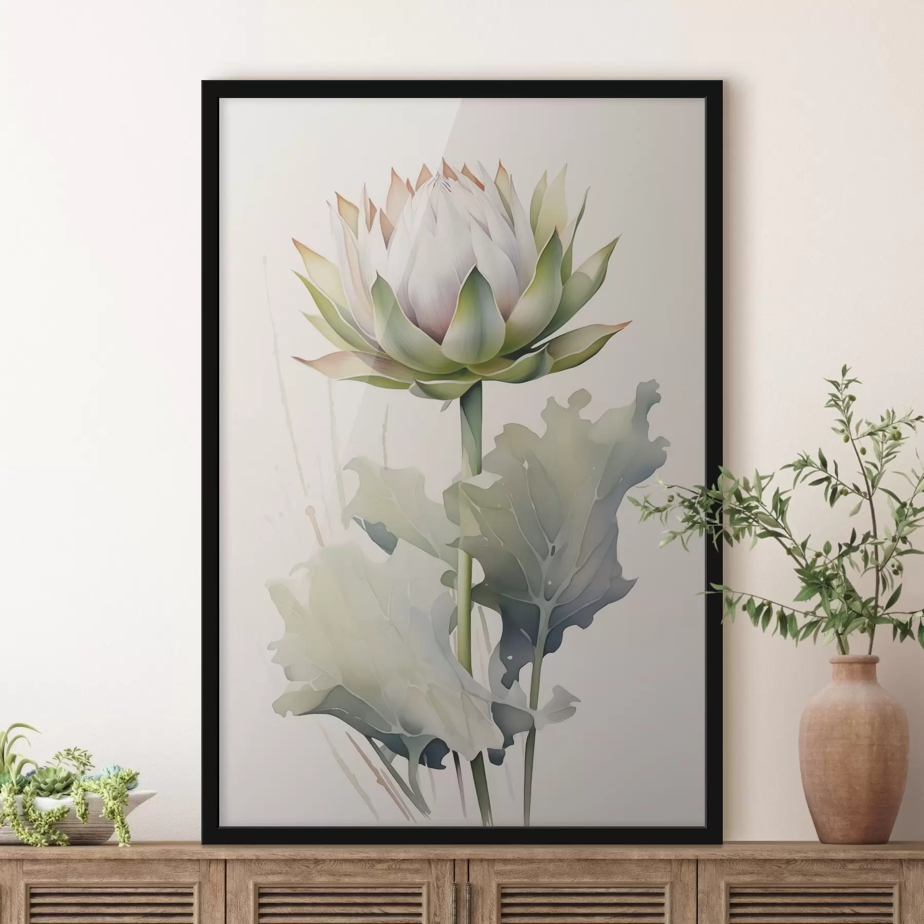 Fototapeedid Artišoki lille imitatsioon akvarell f42117