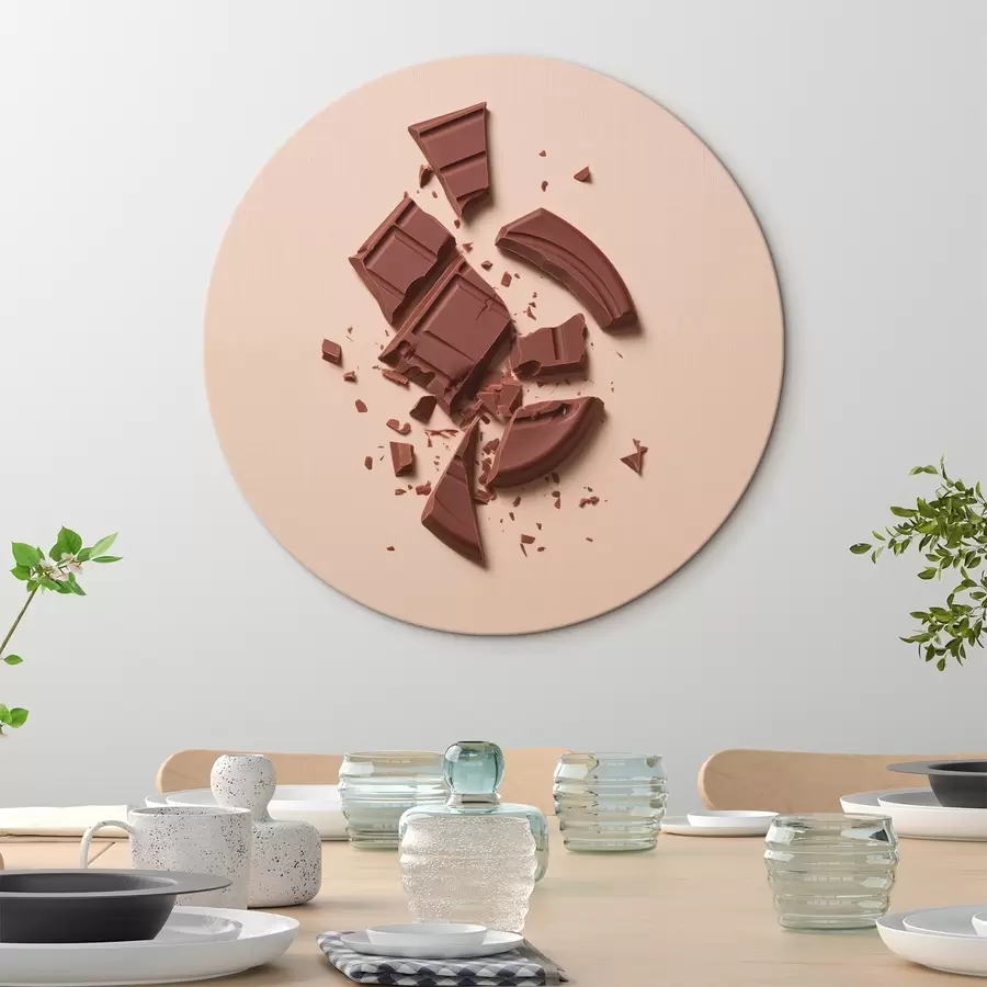 Pilt Erineva kujuga purustatud šokolaaditükid ja -murud r42114