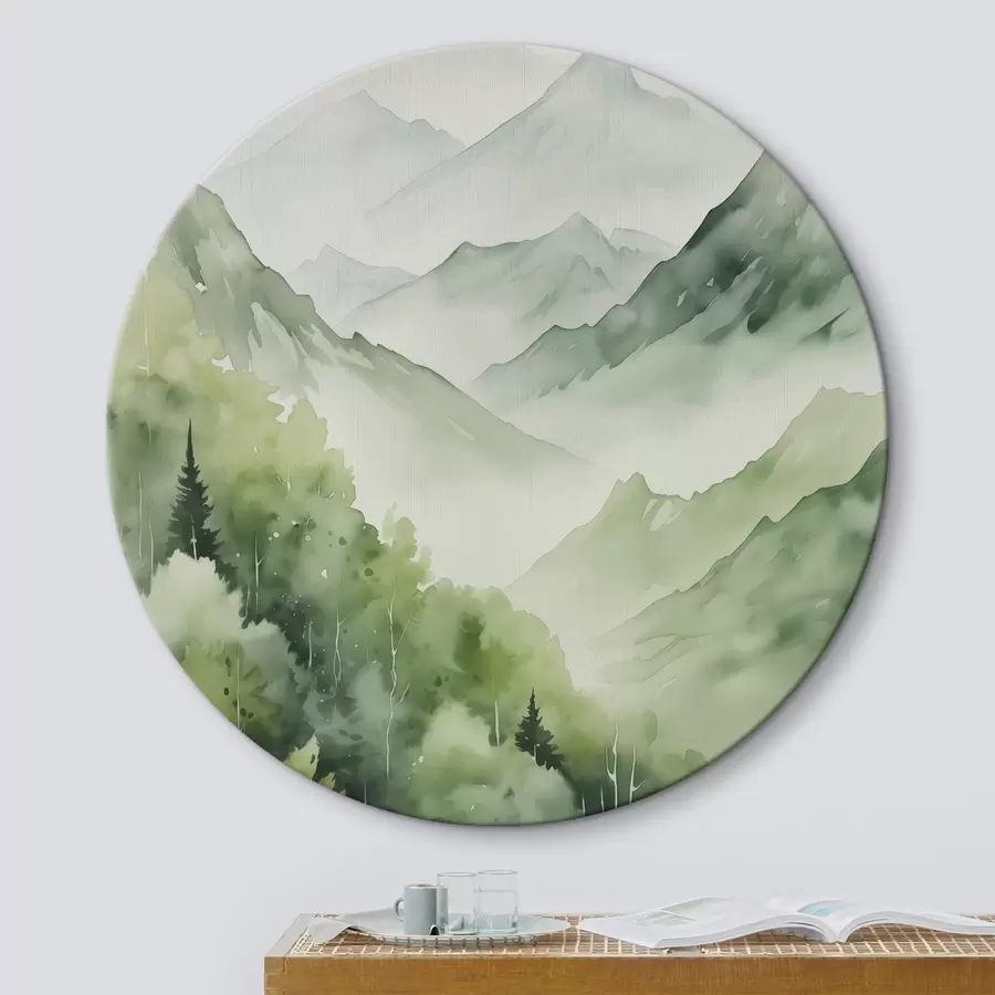 Fototapeedid Lehtpuumets mägedes imitatsioon akvarellist r42122