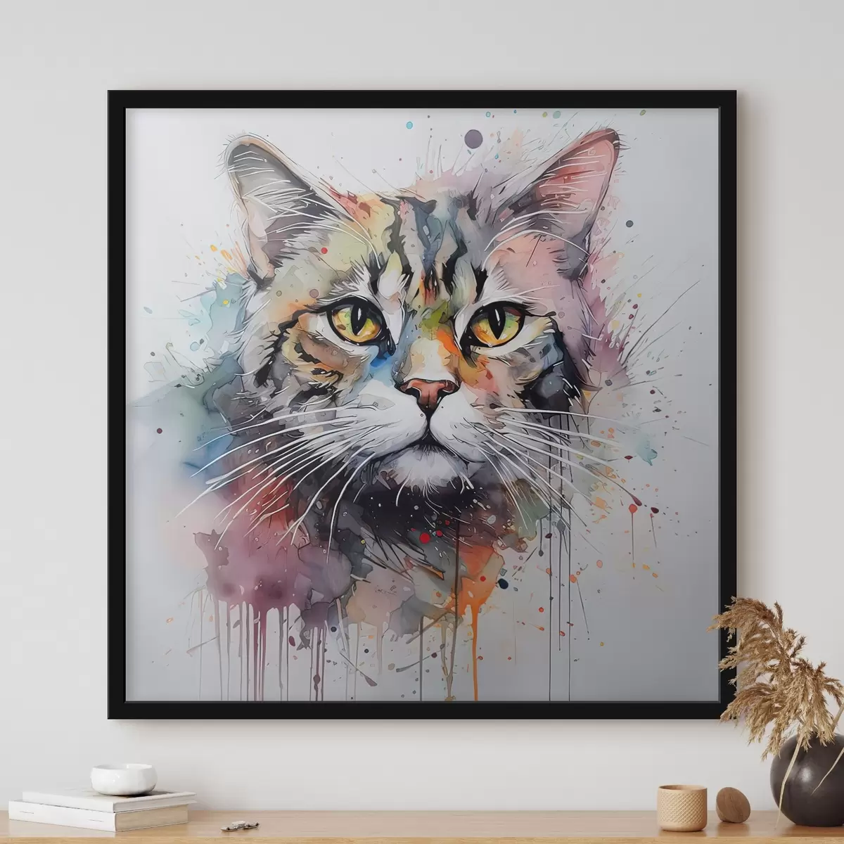 Plakat Kass akvarellstiilis f32316