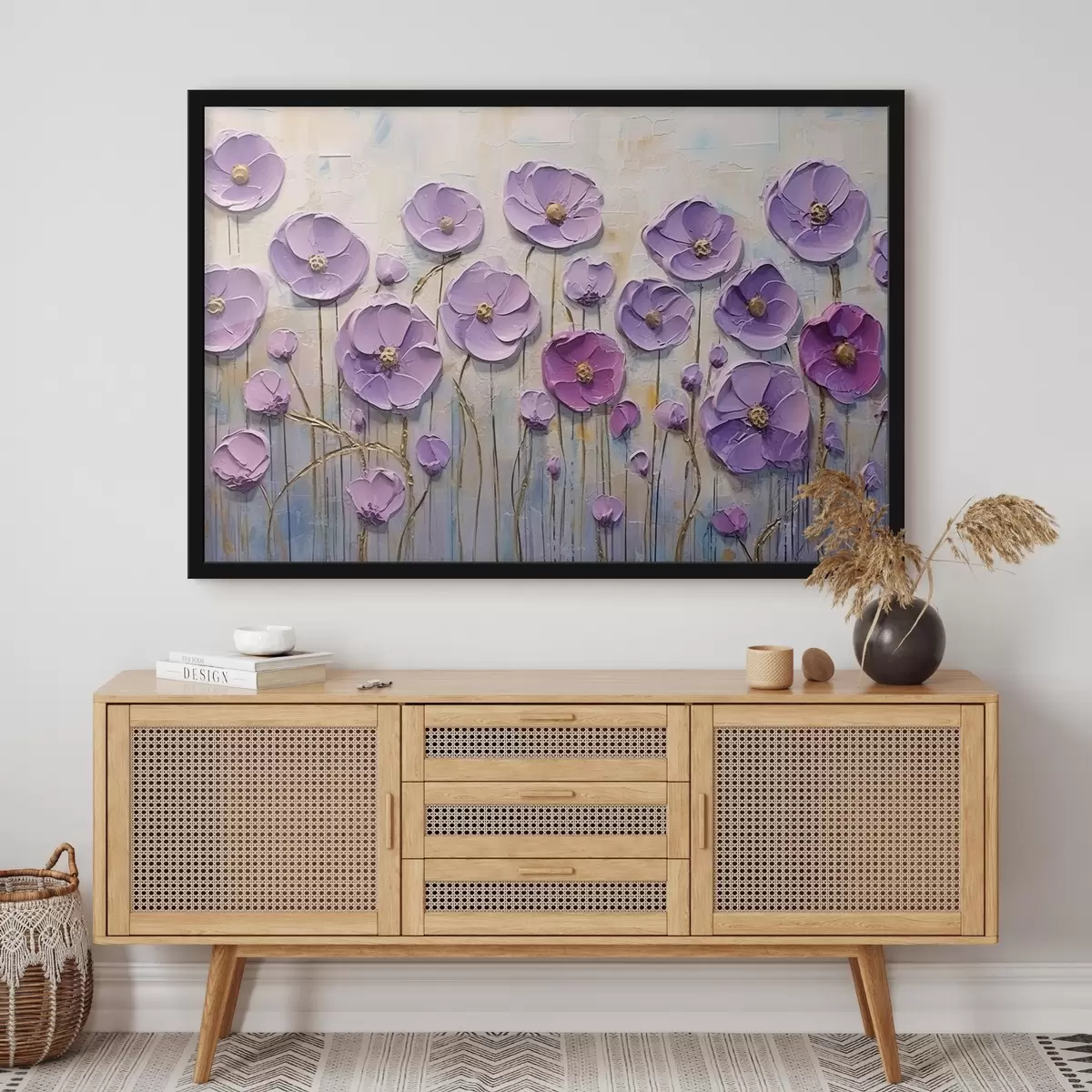 Plakat Õlimaal kevadlilledest lõuendil f34856