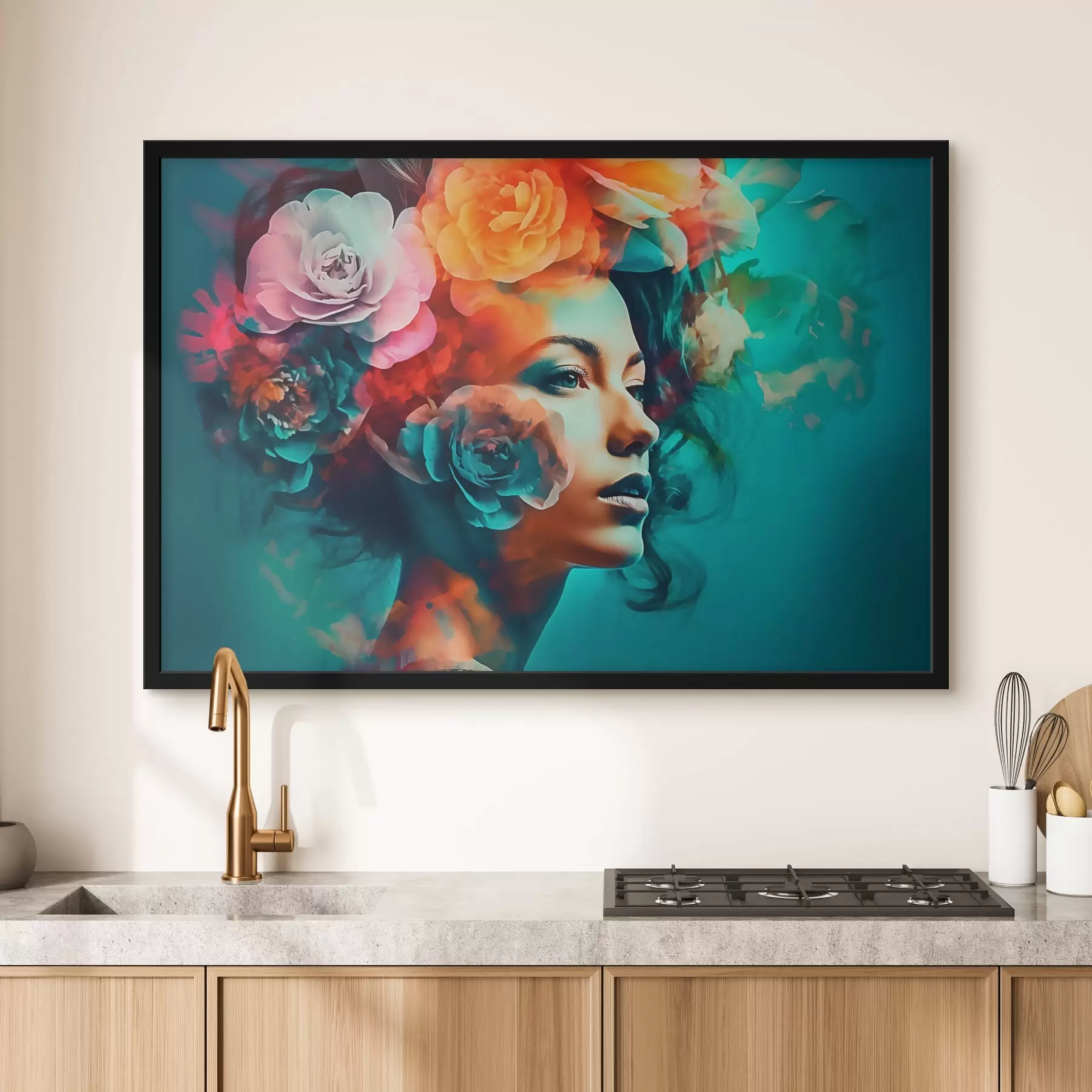 Fototapeedid Armas naine lilledega f35366