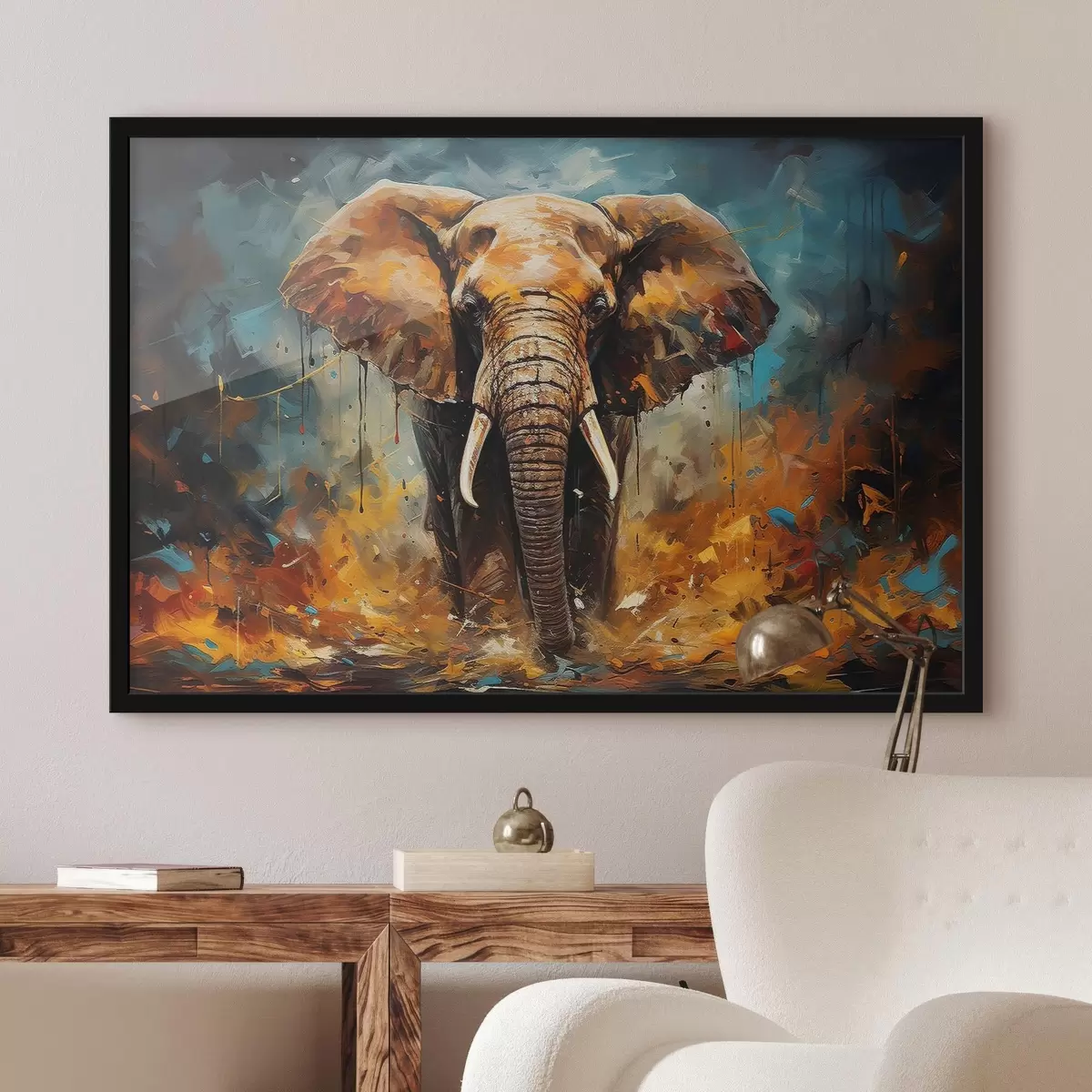 Plakat Abstraktne joonistus, elevant f35505