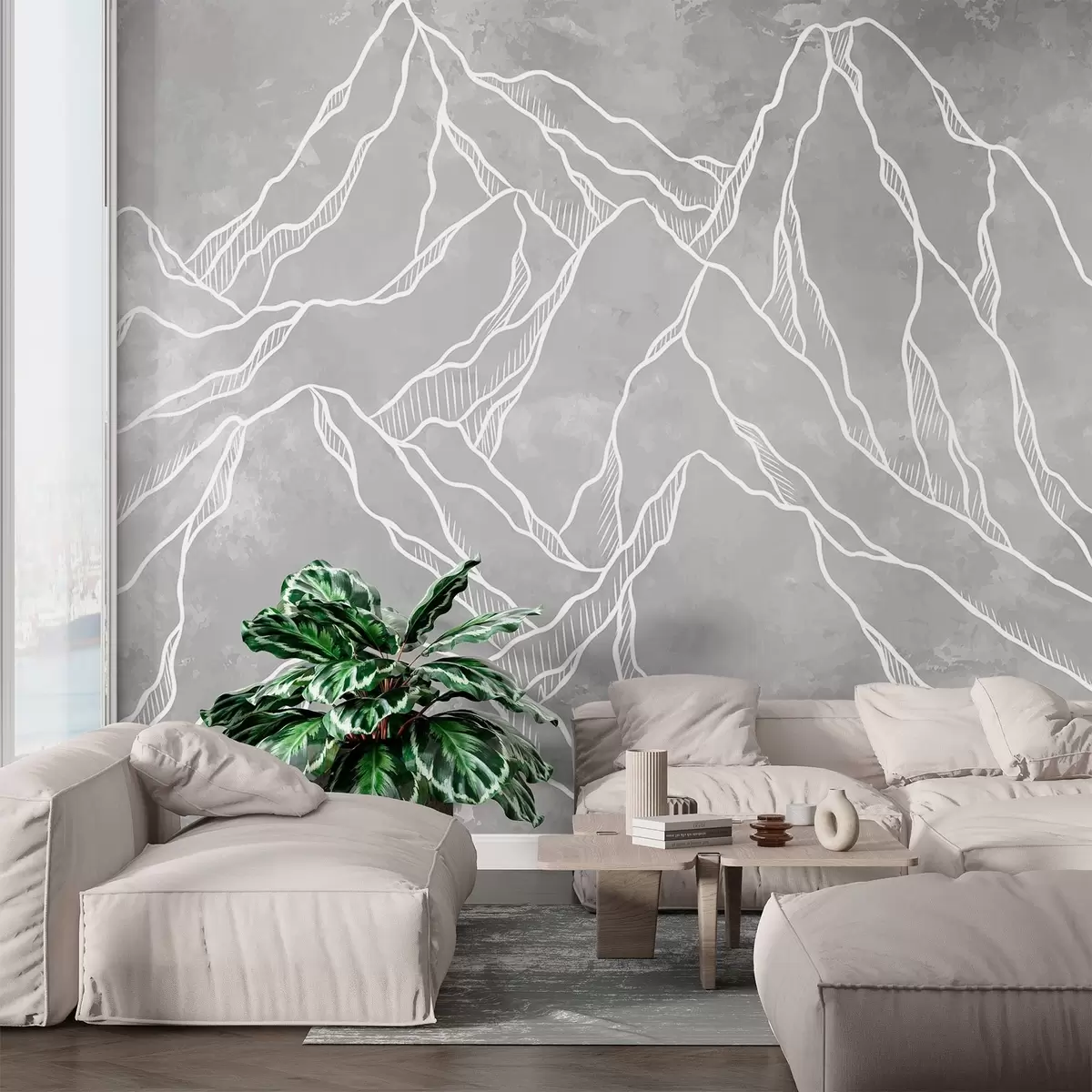 Fototapeedid Mäetipude skemaatiline kujutamine w02524