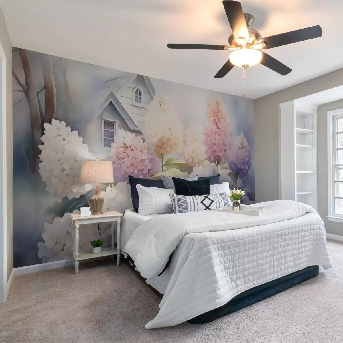 Fototapeedid Hüatsindid aias vesivärvi imitatsiooni aias w02592