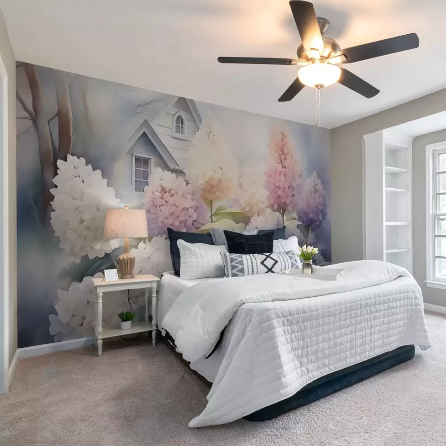 Fototapeedid Hüatsindid aias vesivärvi imitatsiooni aias w02592