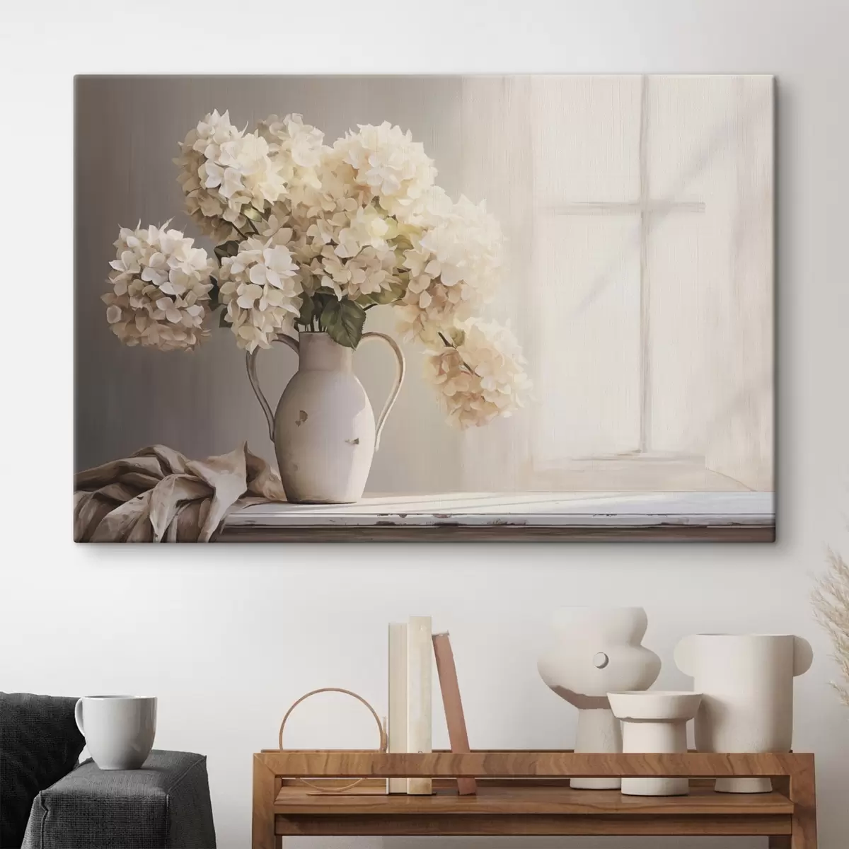 Pilt Vaas lilledega aknalaual s41762