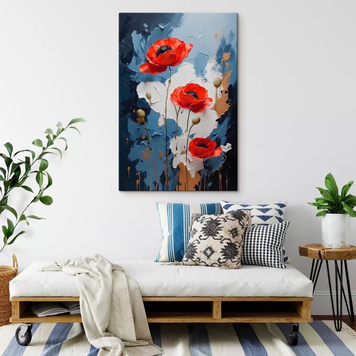 Pilt Unimagusid abstraktsel mitmevärvilisel taustal õlimaali stiilis s41765