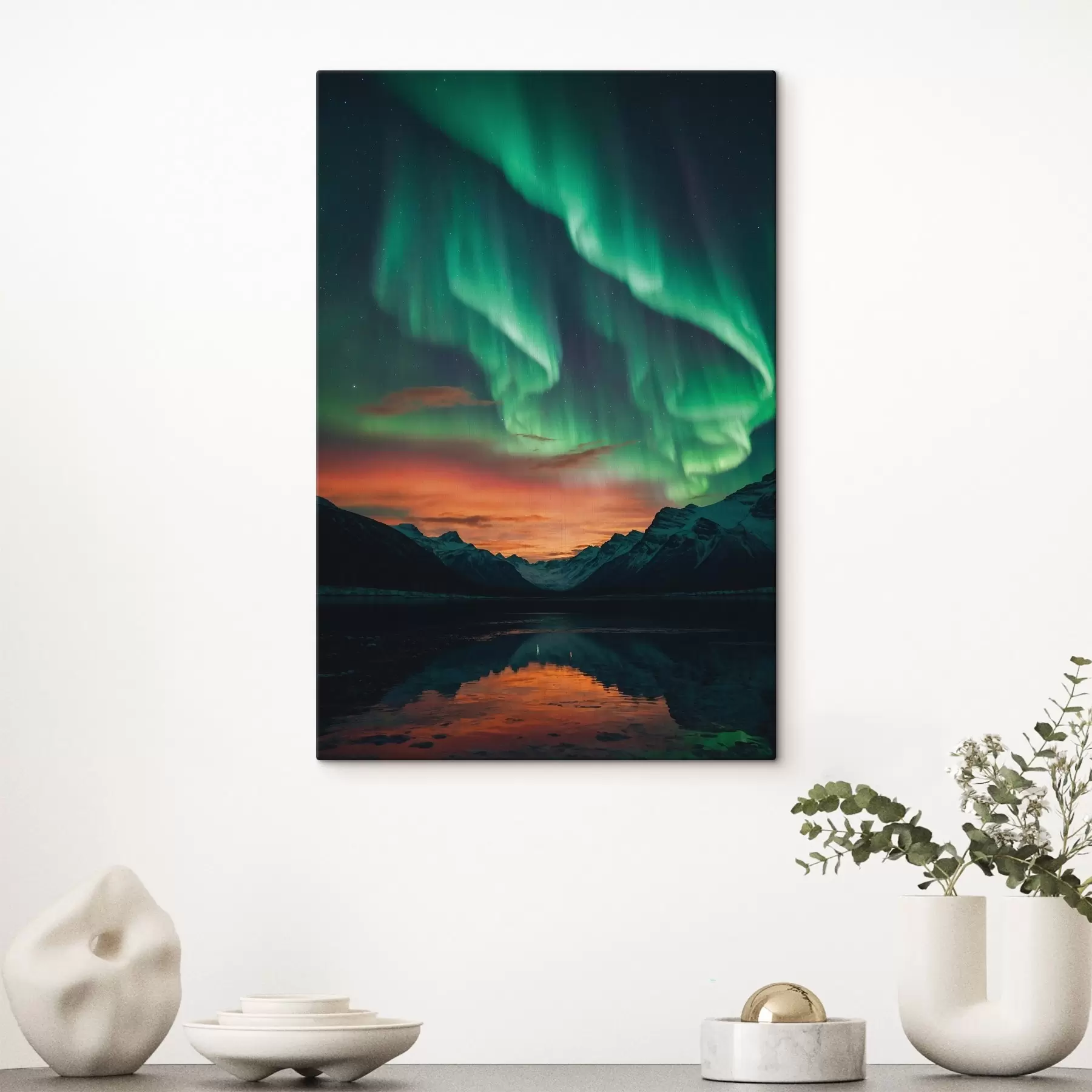 Fototapeedid Põhjatuled üle mägede s41783