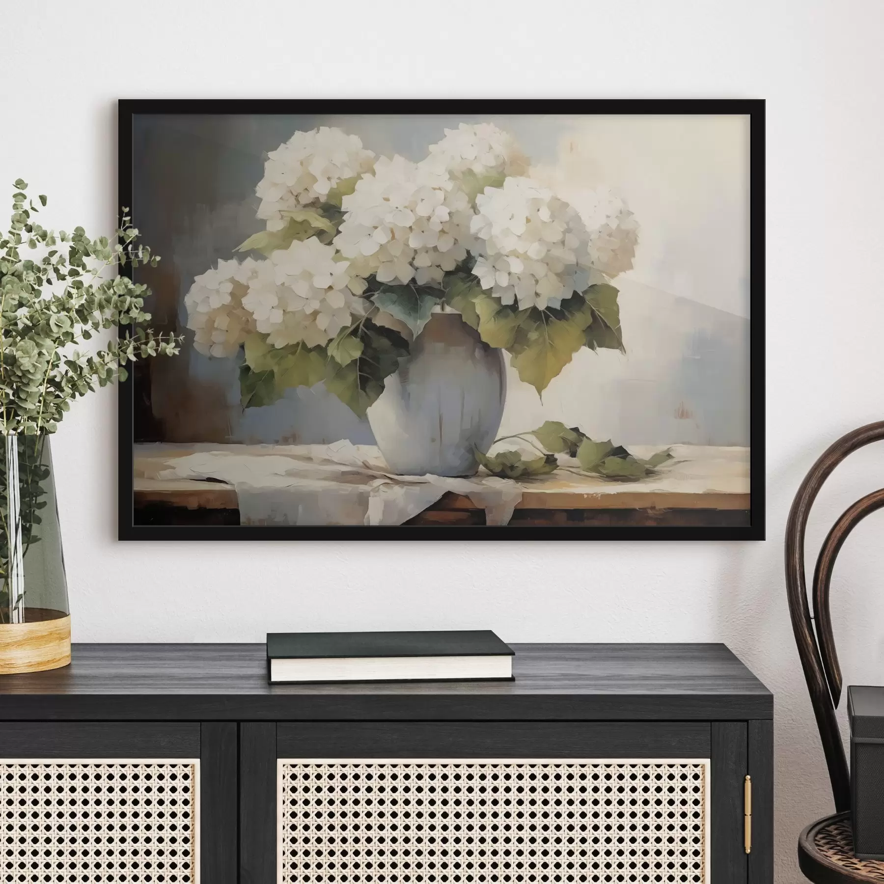 Pilt Vaas lilledega laual f41761