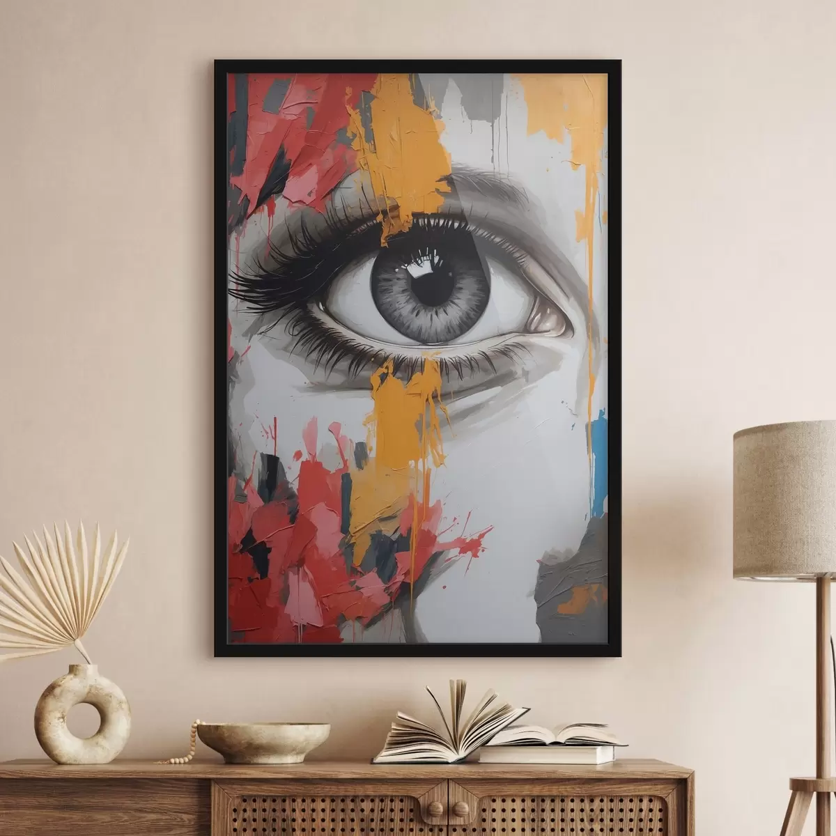 Plakat Naise silma õlimaal stiilis f41768