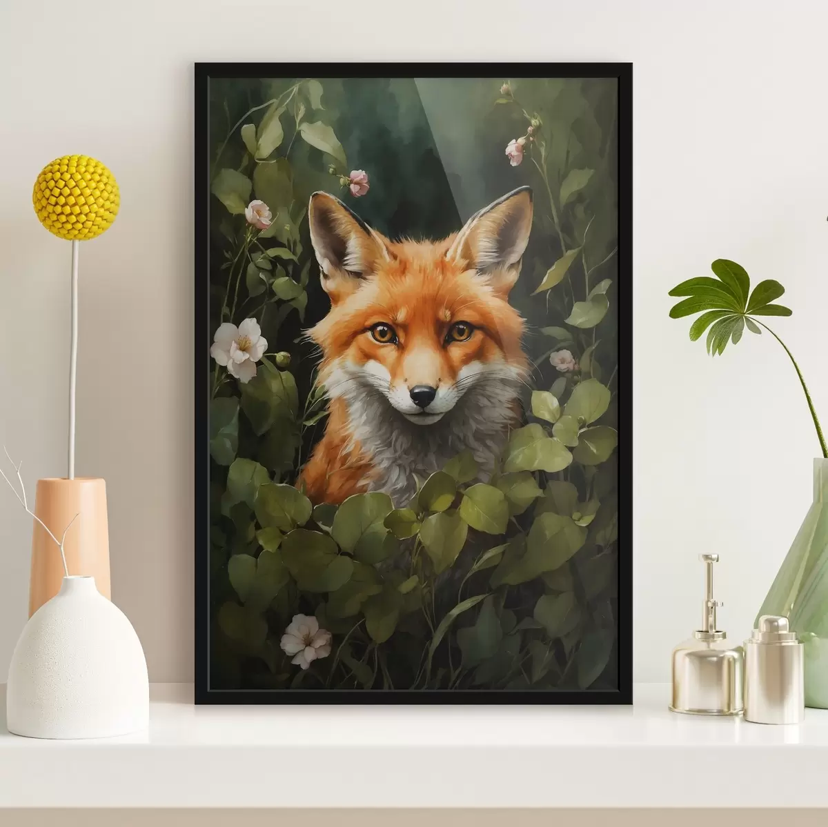 Plakat Rebane põõsastes f41777