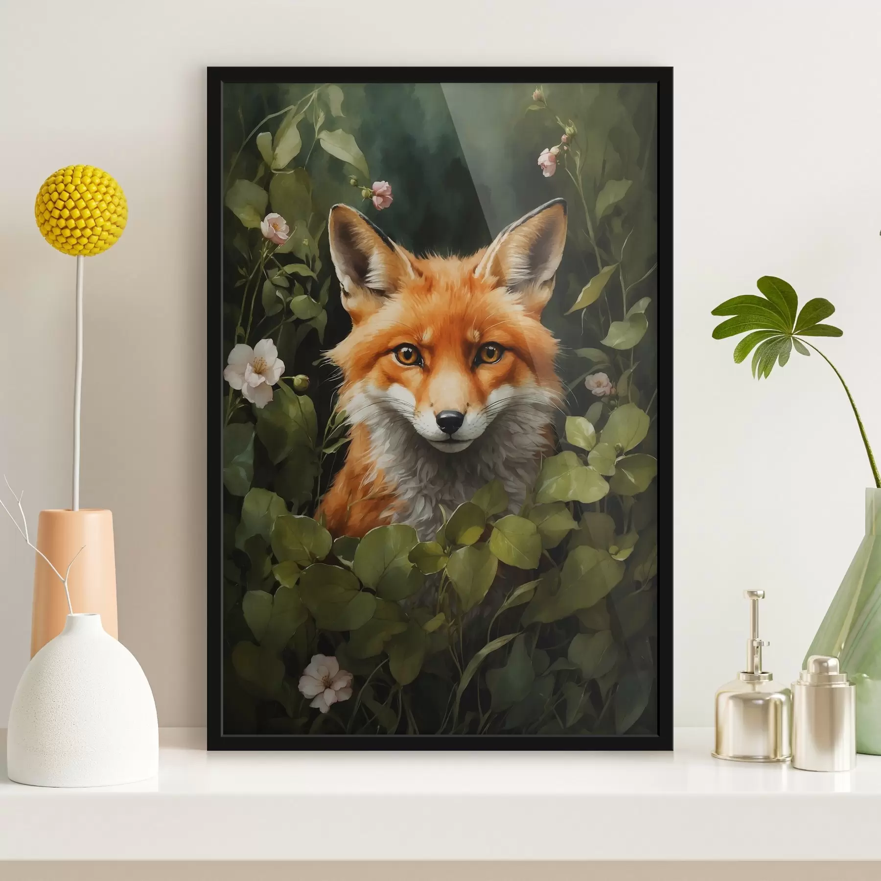 Fototapeedid Rebane põõsastes f41777