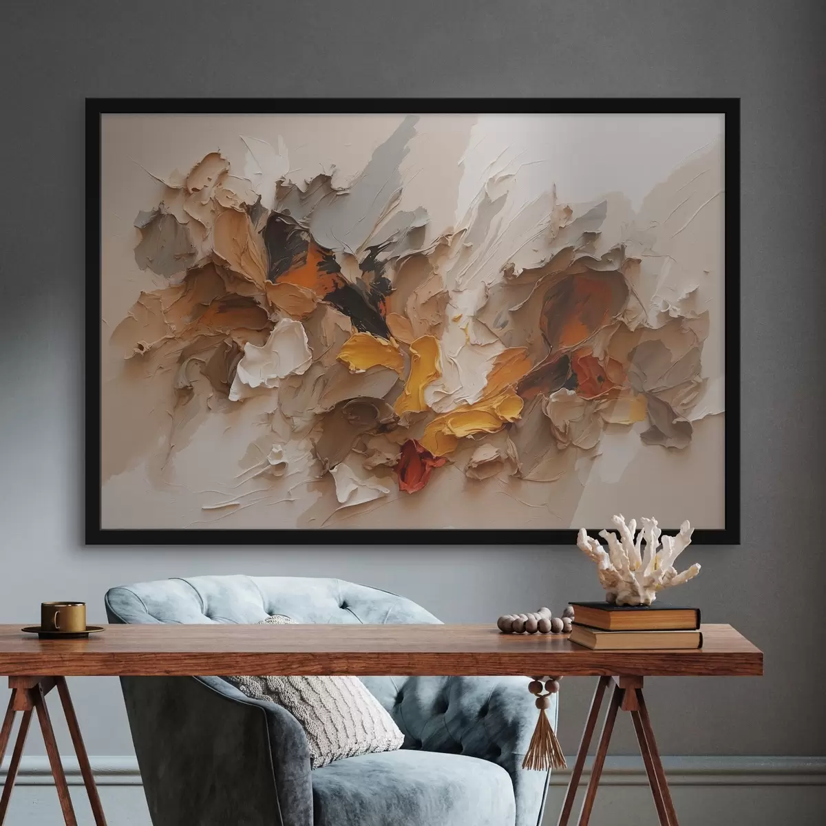 Plakat Abstraktne maal õlimaalide stiilis f42087