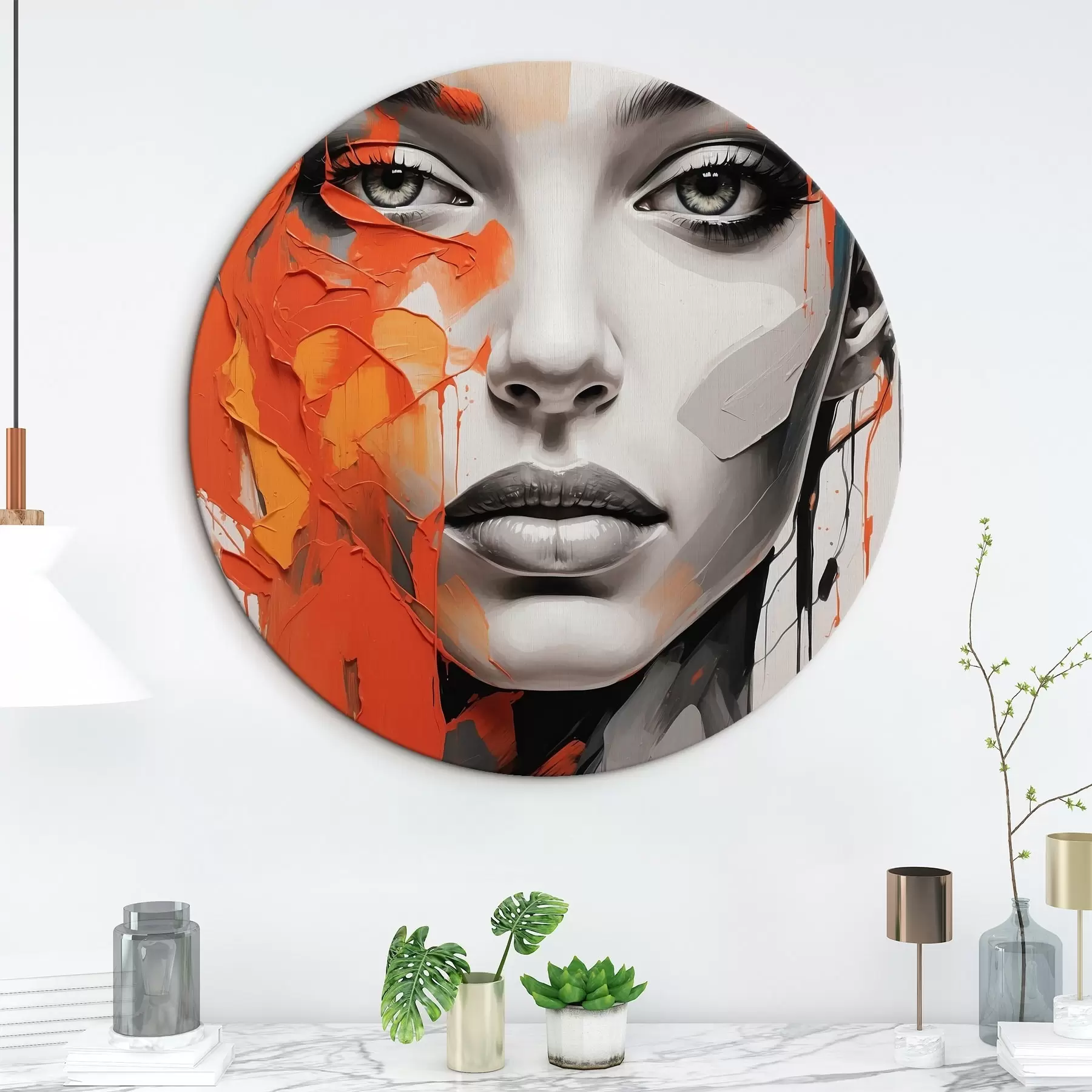 Pilt Tüdruku nägu õlimaali stiilis r41764