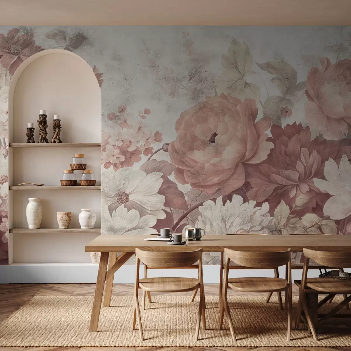 Fototapeedid Suured lilled vananenud taustal w08516