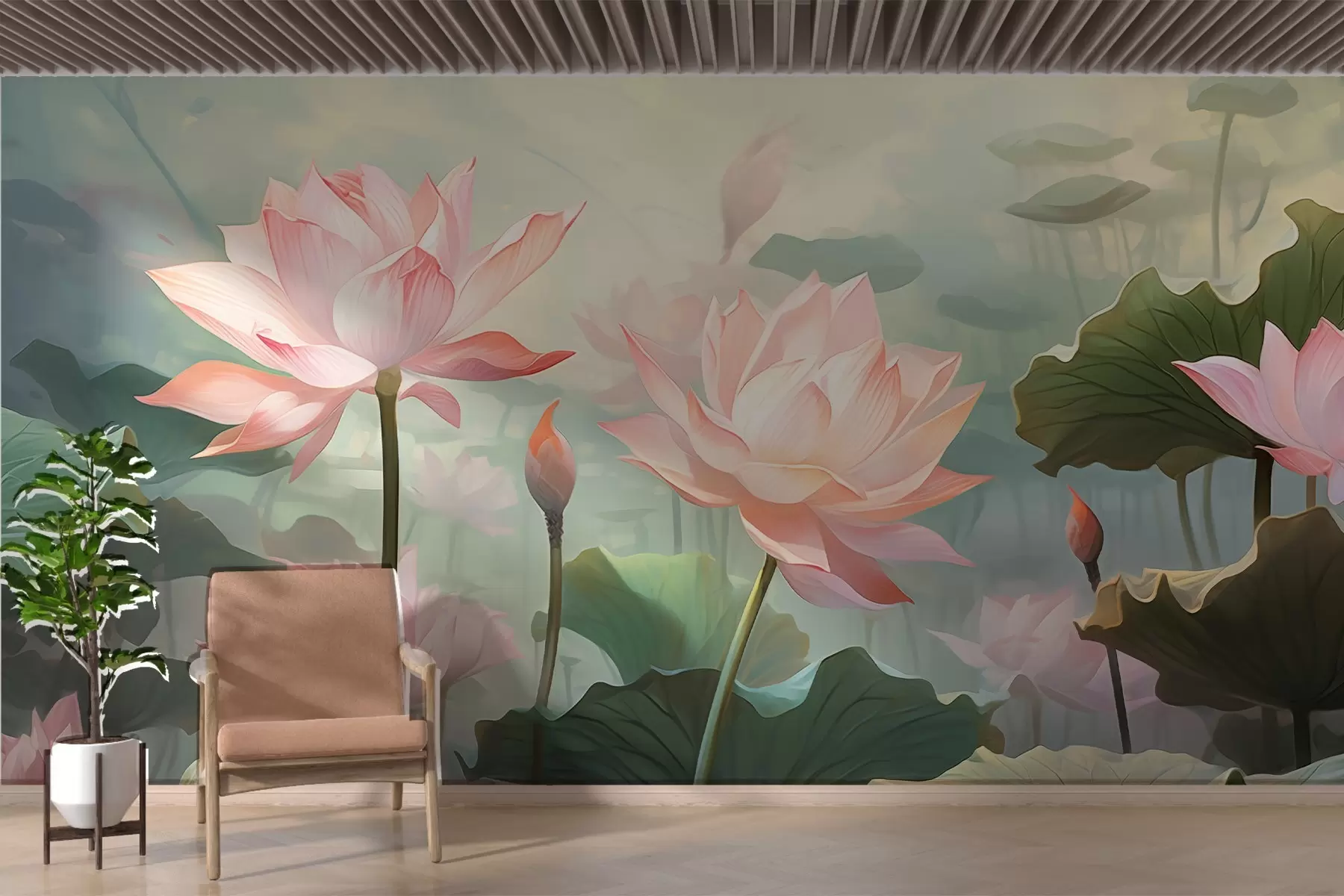 Fototapeedid Suured roosad orulilled w02600