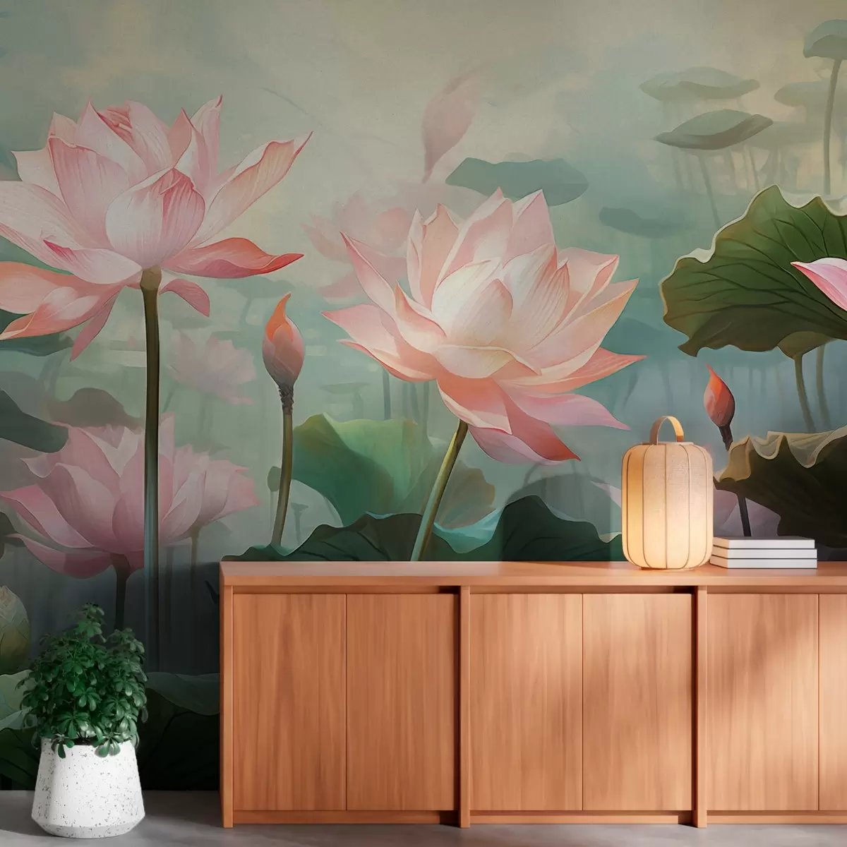 Fototapeedid Suured roosad orulilled w02600