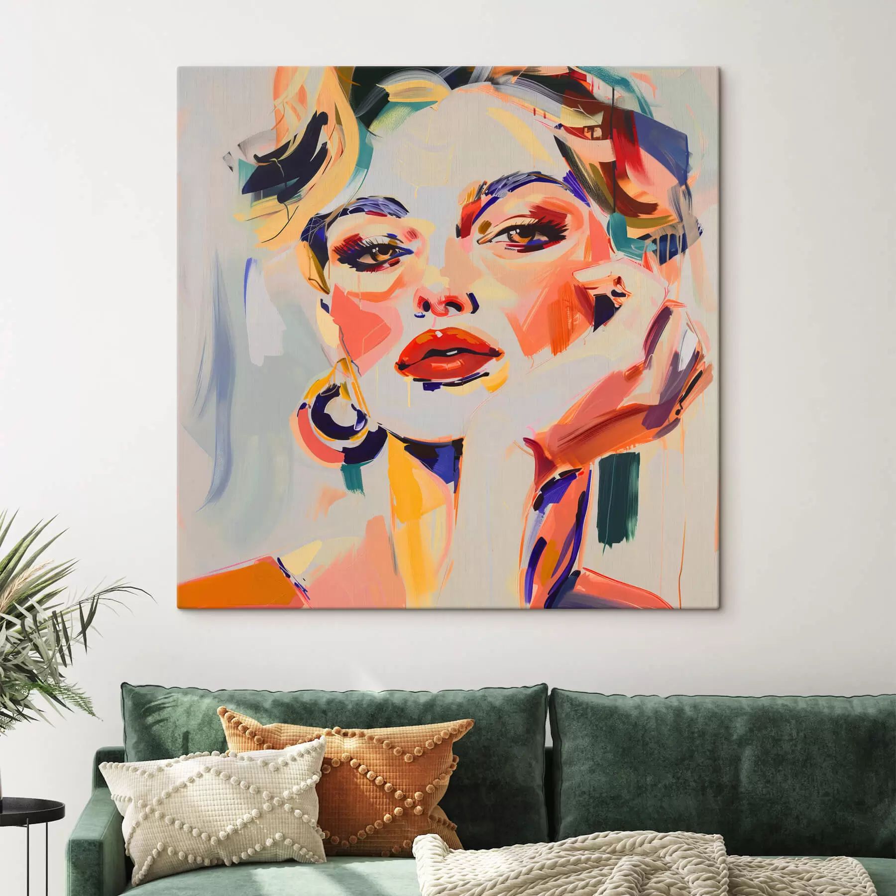 Fototapeedid Naise portree mitmevärvilistes värvitoonides s42111