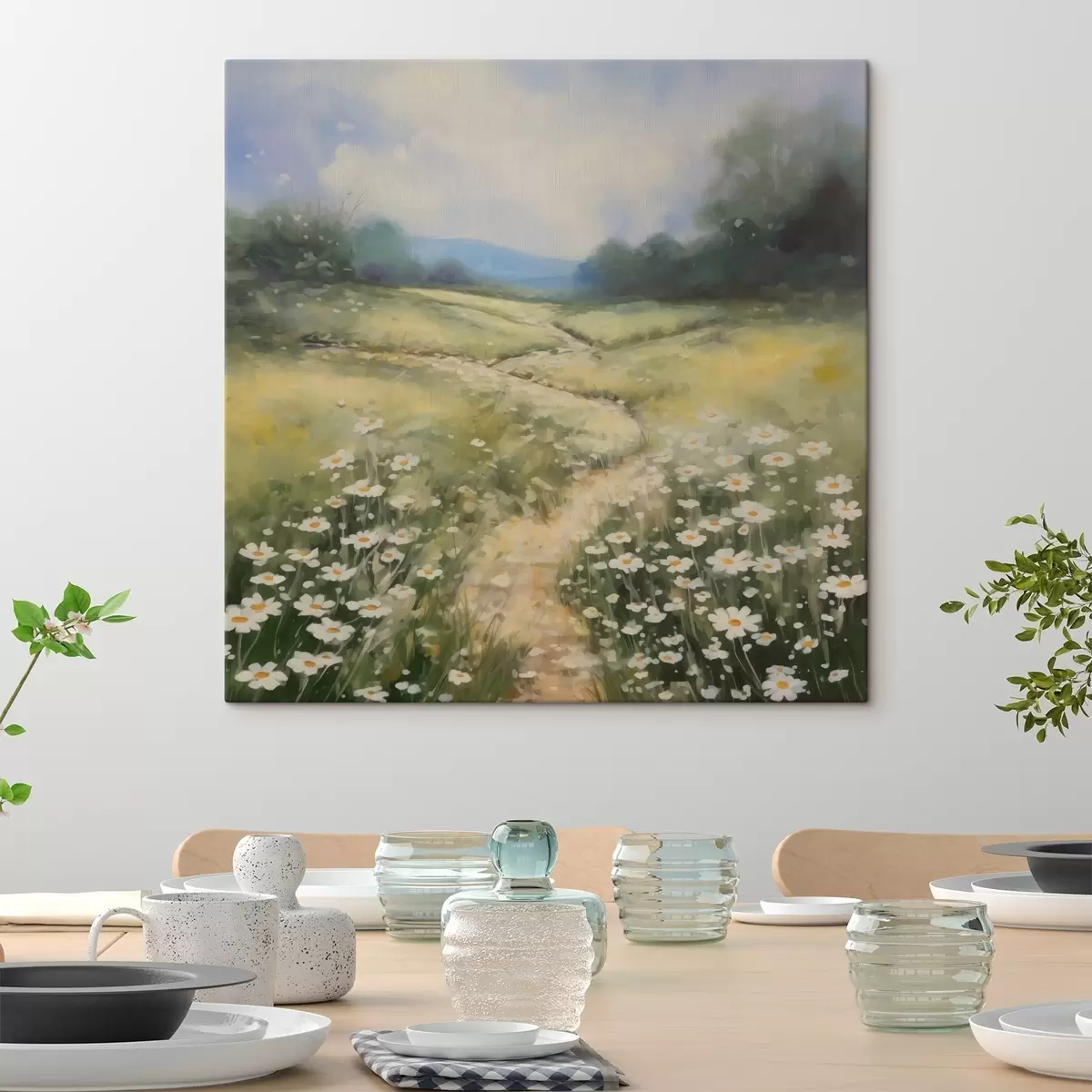 Pilt Maali imitatsiooni heinamaa koos marekatega s42134