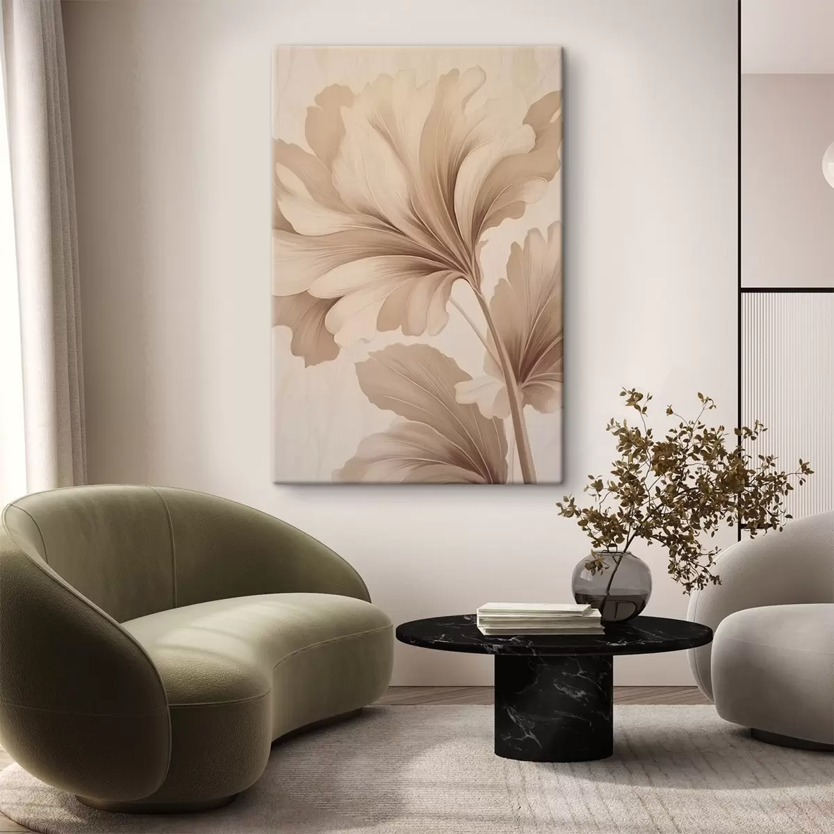 Pilt Beežid lehed, siledate kumerustega s42161