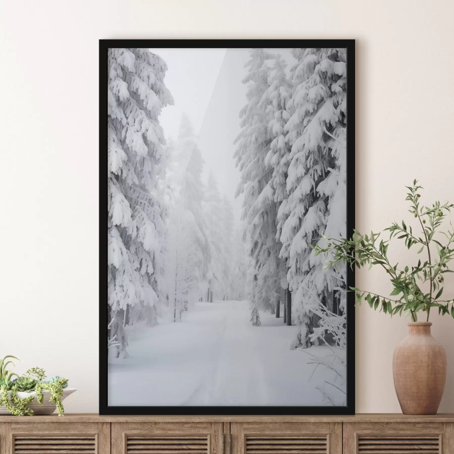 Fototapeedid Talvine mets lumes f42153