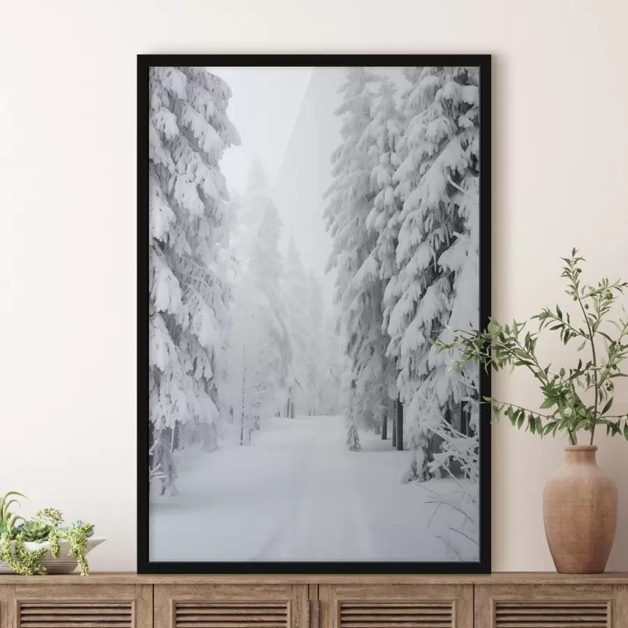 Fototapeedid Talvine mets lumes f42153