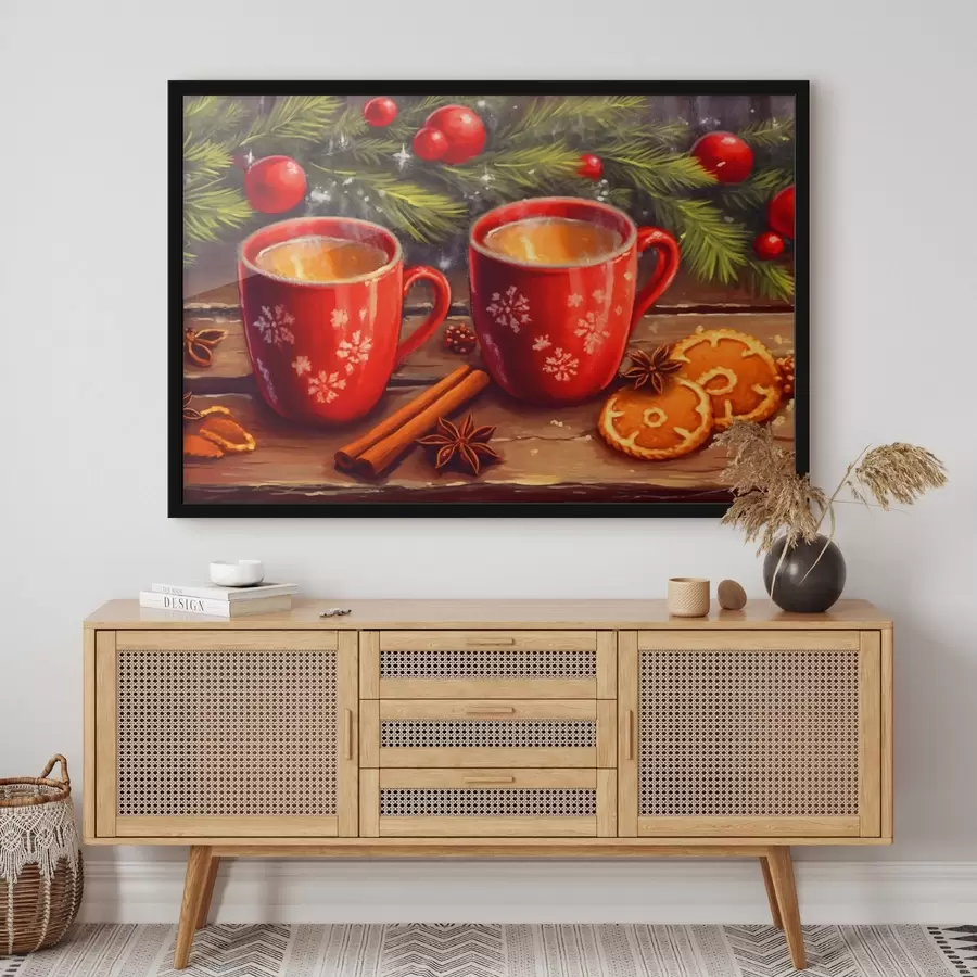 Fototapeedid Tassid teed pidulike okste vahel f42164