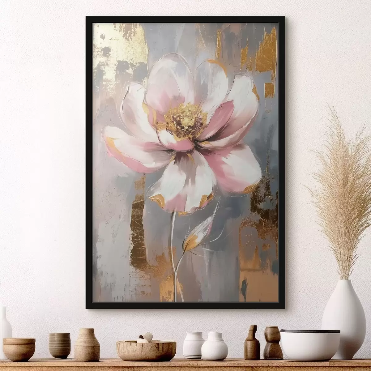 Plakat Lill abstraktsel taustal f42167