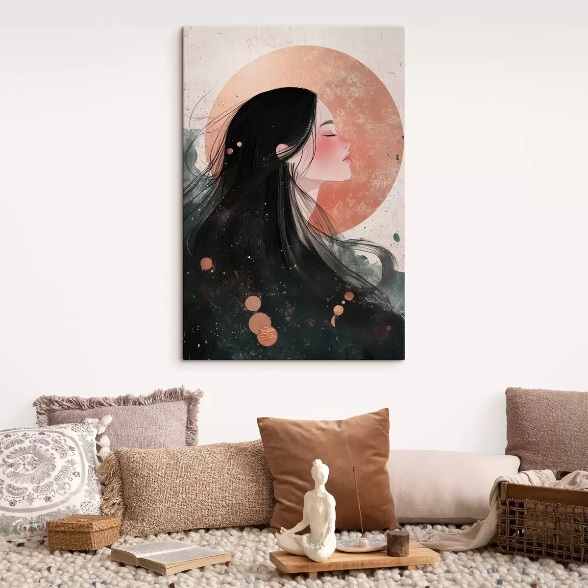 Pilt Ilus tüdruk, idamaine stiil, päike, roosad värvid s42195